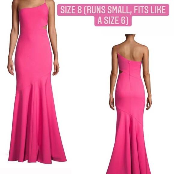 Likely One shoulder cutout gown - Picture 1 of 2
